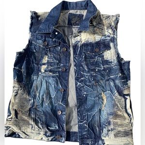 Decibel denim vest size XL rustic